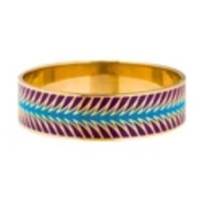 Kate Spade Rare Feather Purple and Blue Enamel Bangle